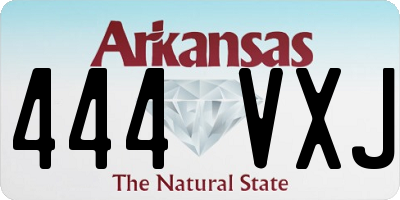AR license plate 444VXJ