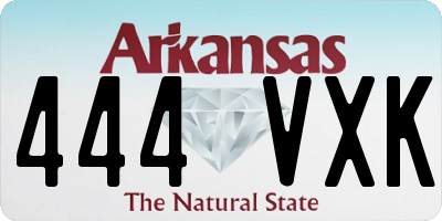 AR license plate 444VXK