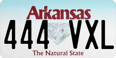 AR license plate 444VXL