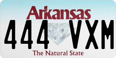 AR license plate 444VXM