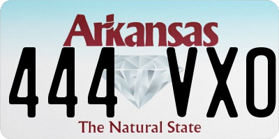 AR license plate 444VXO