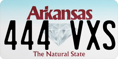 AR license plate 444VXS