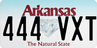 AR license plate 444VXT