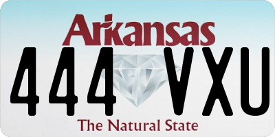 AR license plate 444VXU