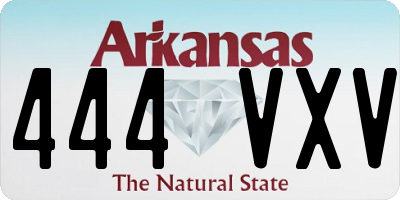 AR license plate 444VXV