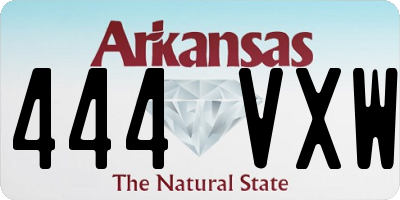 AR license plate 444VXW