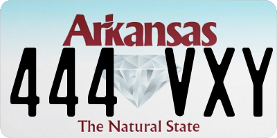 AR license plate 444VXY