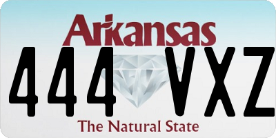 AR license plate 444VXZ