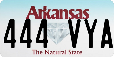 AR license plate 444VYA