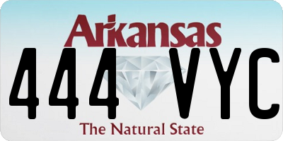 AR license plate 444VYC