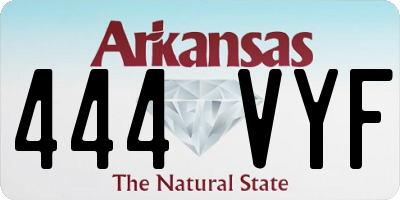 AR license plate 444VYF