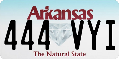 AR license plate 444VYI