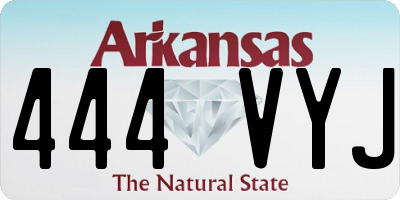 AR license plate 444VYJ