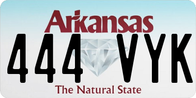 AR license plate 444VYK