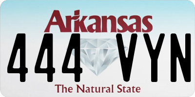 AR license plate 444VYN