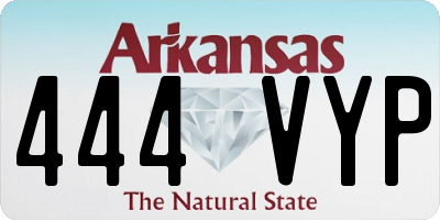AR license plate 444VYP