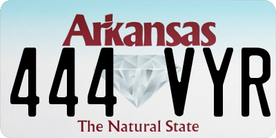 AR license plate 444VYR
