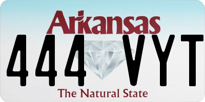 AR license plate 444VYT
