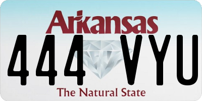 AR license plate 444VYU