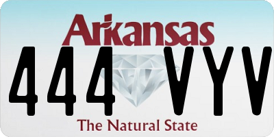 AR license plate 444VYV