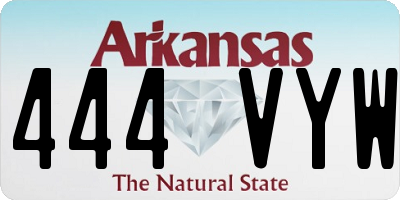 AR license plate 444VYW