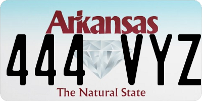 AR license plate 444VYZ
