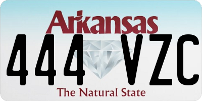 AR license plate 444VZC