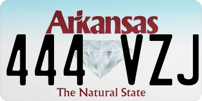 AR license plate 444VZJ