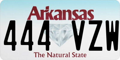 AR license plate 444VZW