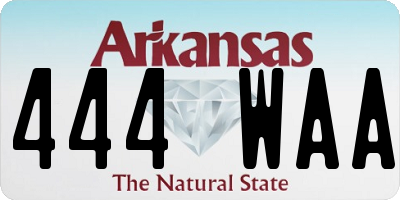 AR license plate 444WAA