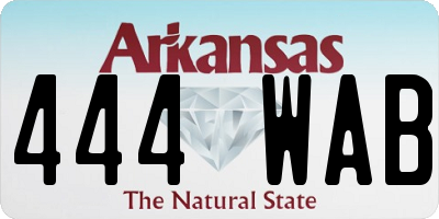 AR license plate 444WAB