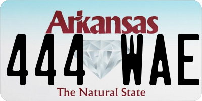 AR license plate 444WAE