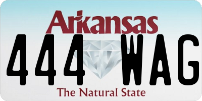 AR license plate 444WAG