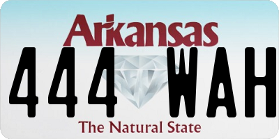 AR license plate 444WAH