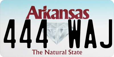 AR license plate 444WAJ