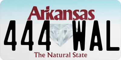 AR license plate 444WAL