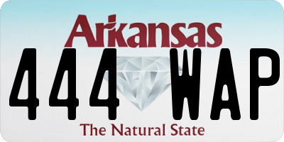AR license plate 444WAP