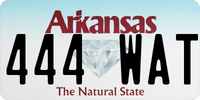 AR license plate 444WAT