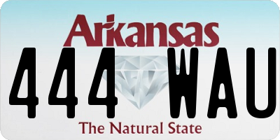 AR license plate 444WAU