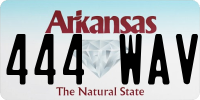 AR license plate 444WAV