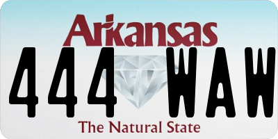 AR license plate 444WAW