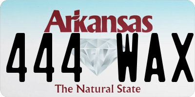 AR license plate 444WAX