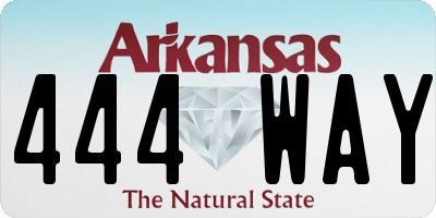 AR license plate 444WAY