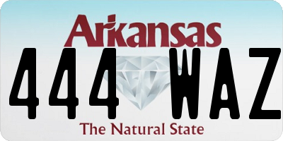 AR license plate 444WAZ