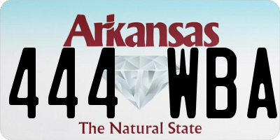 AR license plate 444WBA