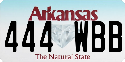AR license plate 444WBB