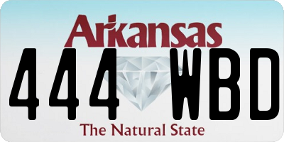 AR license plate 444WBD