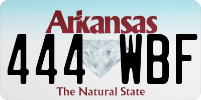 AR license plate 444WBF