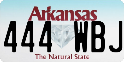AR license plate 444WBJ