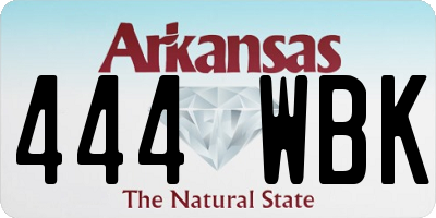 AR license plate 444WBK